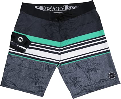 ISLAND DAZE BBO - Mens Boardshort Bottle Opener Surf, Swim Tailgate Quick Dry Swim Trunks